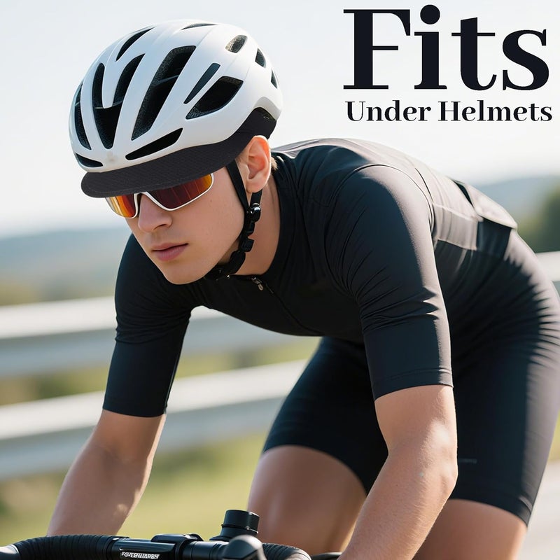 phnydreg 3Pcs Cycling Cap for Men Women Cooling Skull Cap Under Helmet Liner with Sun Visor for Summer Running Bike Outdoor Sports Multi - Image 5